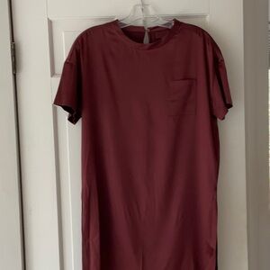 NWT BRUNELLO CUCINELLI brown silk long top tunic S keyhole back front pocket